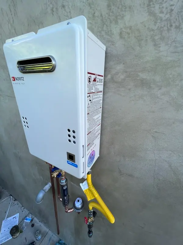 Tankless water heater installation for Monarch Pointe homes